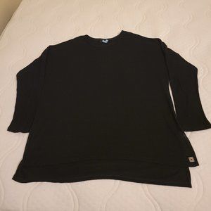 Natori, black drop shoulder sweater